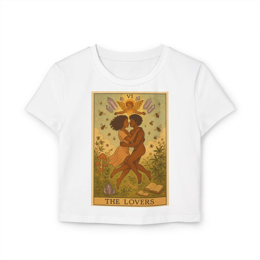 Women's “The Lovers” Tarot Baby Tee